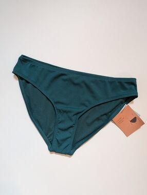Shade & Shore Ribbed Low-Rise Hipster Bikini Bottom size Small